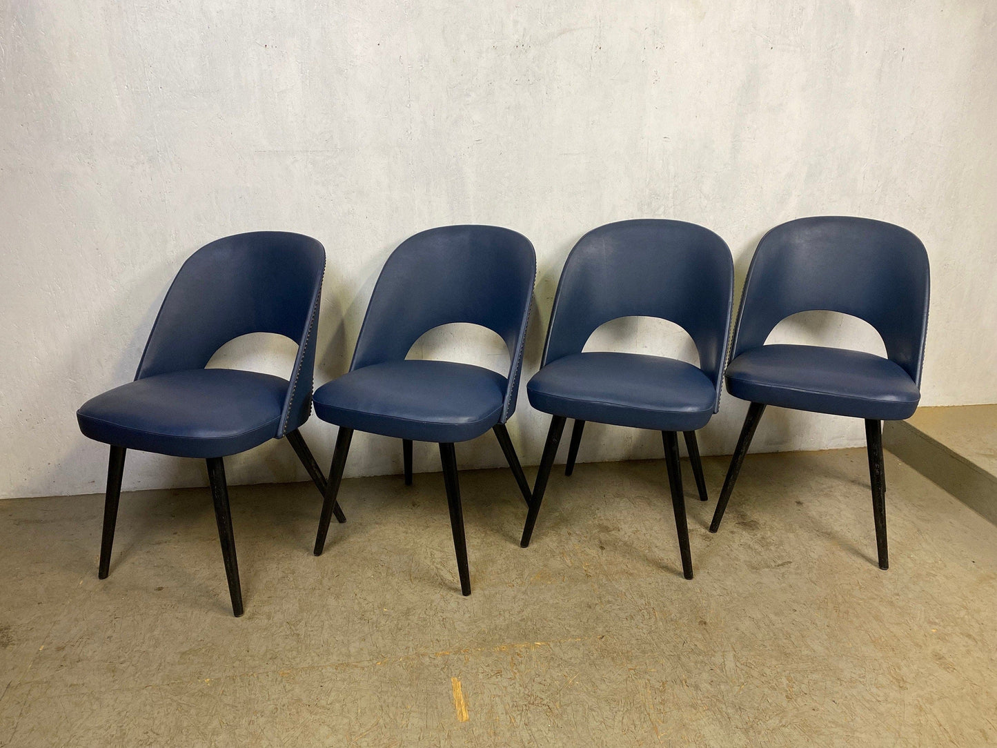 Set of four original Thonet cocktail chairs vintage