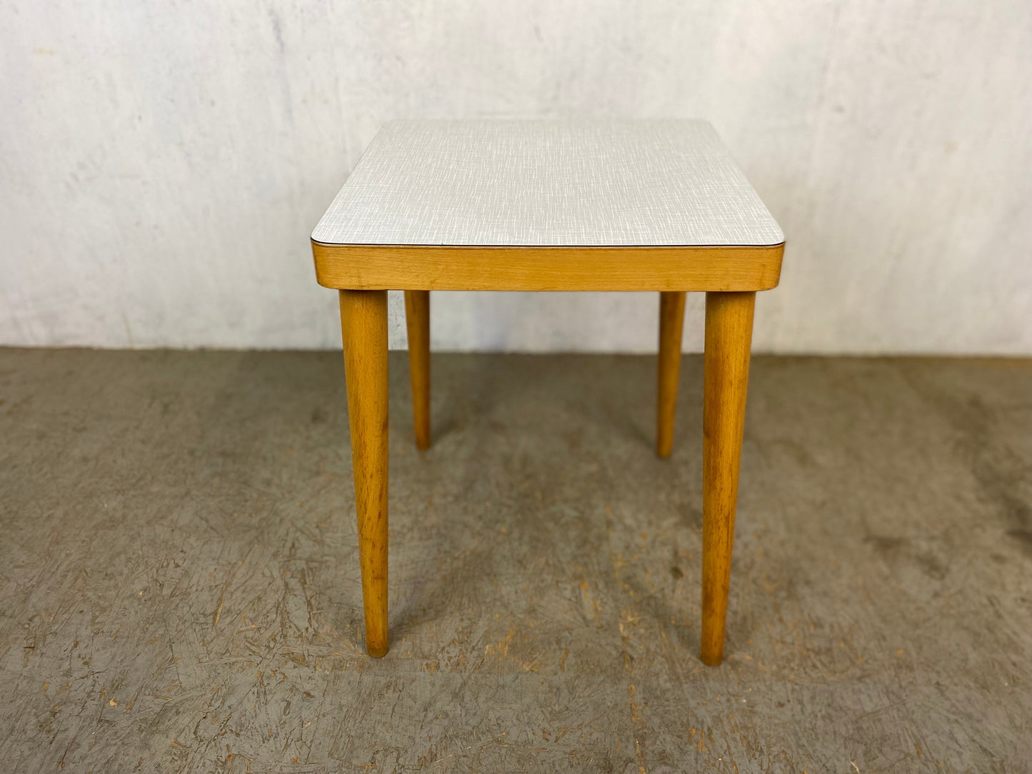 Timelessly beautiful stool with typical 50s Resopal Vintage