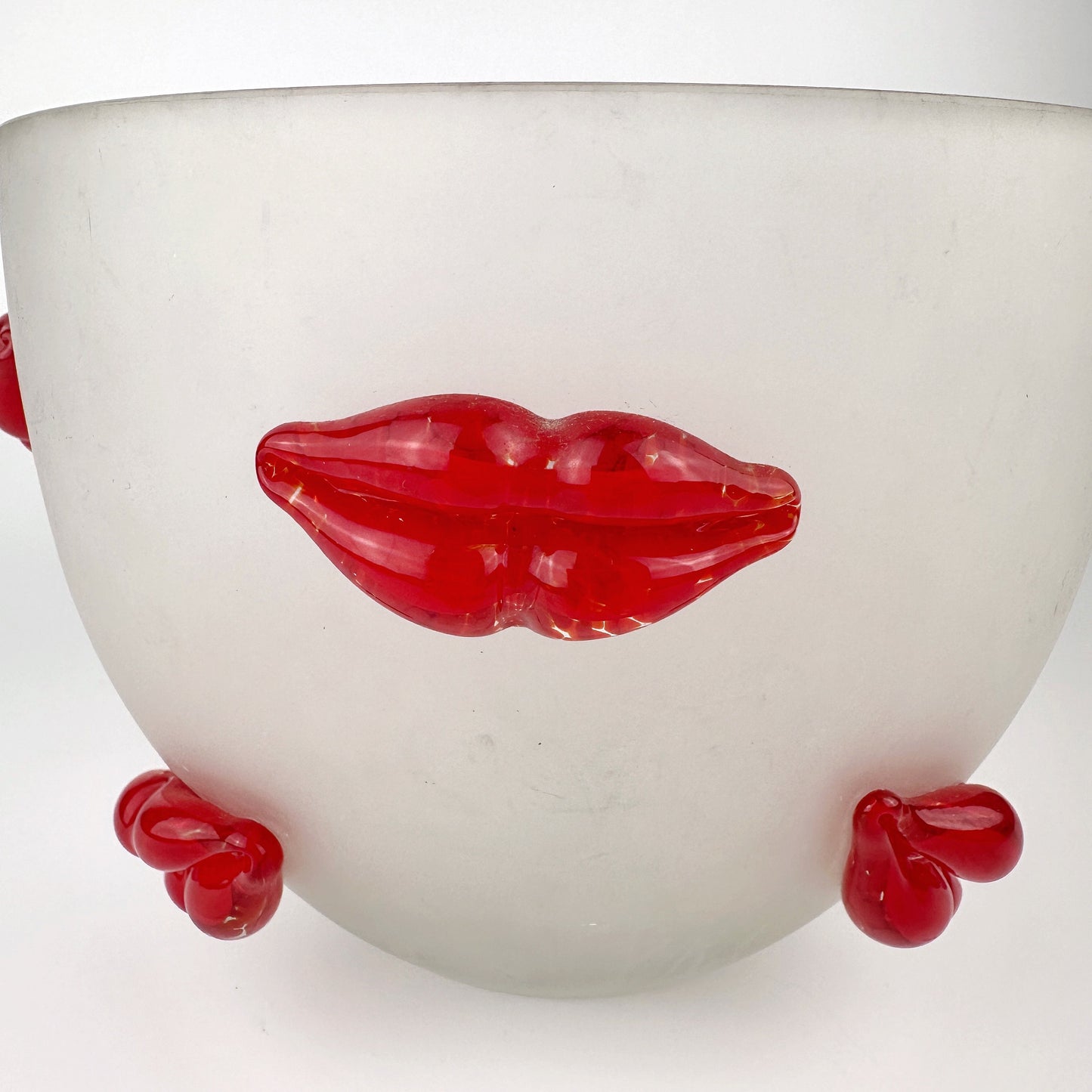 Vase Pop Art des années 90 / Bol Bouche postmoderne Lèvres Kiss Kitsch Kawaii Memphis Bol des années 1990