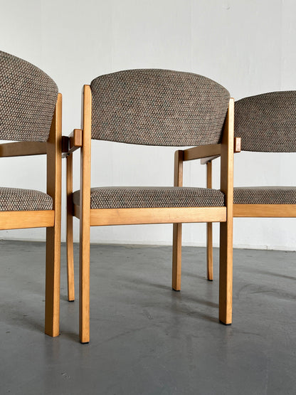 Scandinavian Mid-Century Modern Stackable Side Armchairs or Dining Chairs, 1960s Sweden Vintage