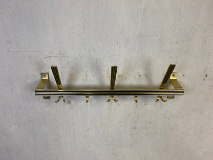 Hook rack in vintage brass