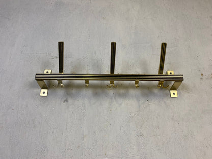 Hook rack in vintage brass