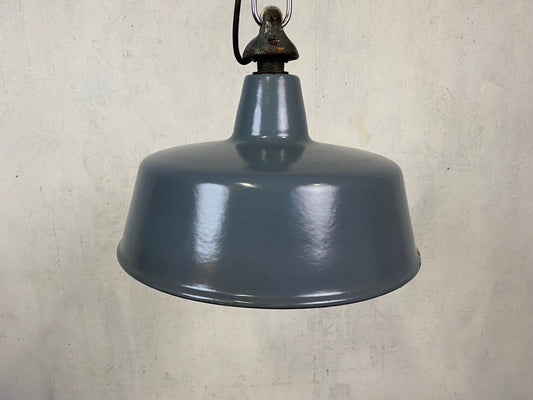 Emaillierte Deckenlampe im Industriedesign Vintage