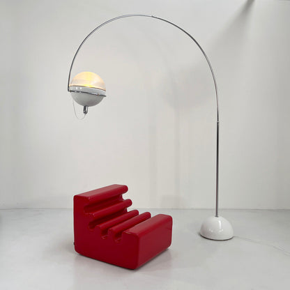 Lampadaire Focus Arc de Fabio Lenci pour Guzzini, vintage 1970