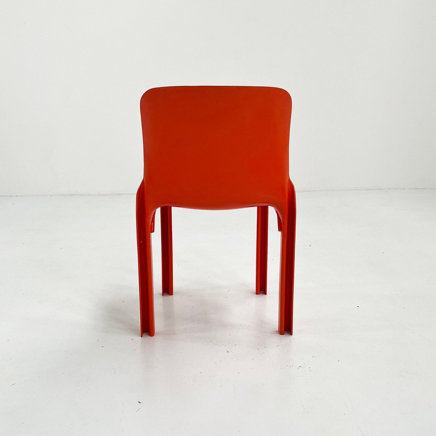 Orange Selene chair by Vico Magistretti for Artemide, 1970s vintage