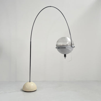 Lampadaire Focus Arc de Fabio Lenci pour Guzzini, vintage 1970