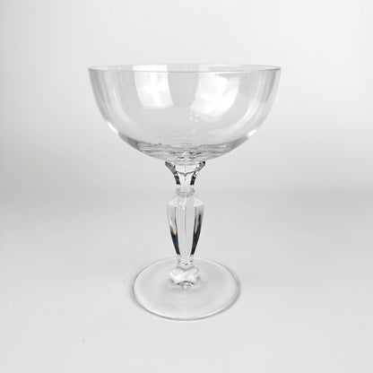 6x Vintage Kristall Glas Sekt / Champagner Gläser Schalen Mid Century GlasSchliff 60er 50er geschliffen bleikristall