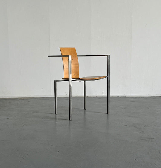 Memphis Design Postmodern Geometrical Chair by Karl Friedrich Förster for KFF, 1980s Germany