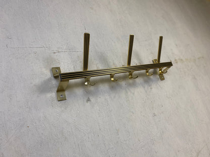 Hook rack in vintage brass