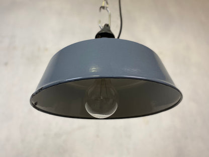 Enamelled ceiling lamp in industrial design vintage