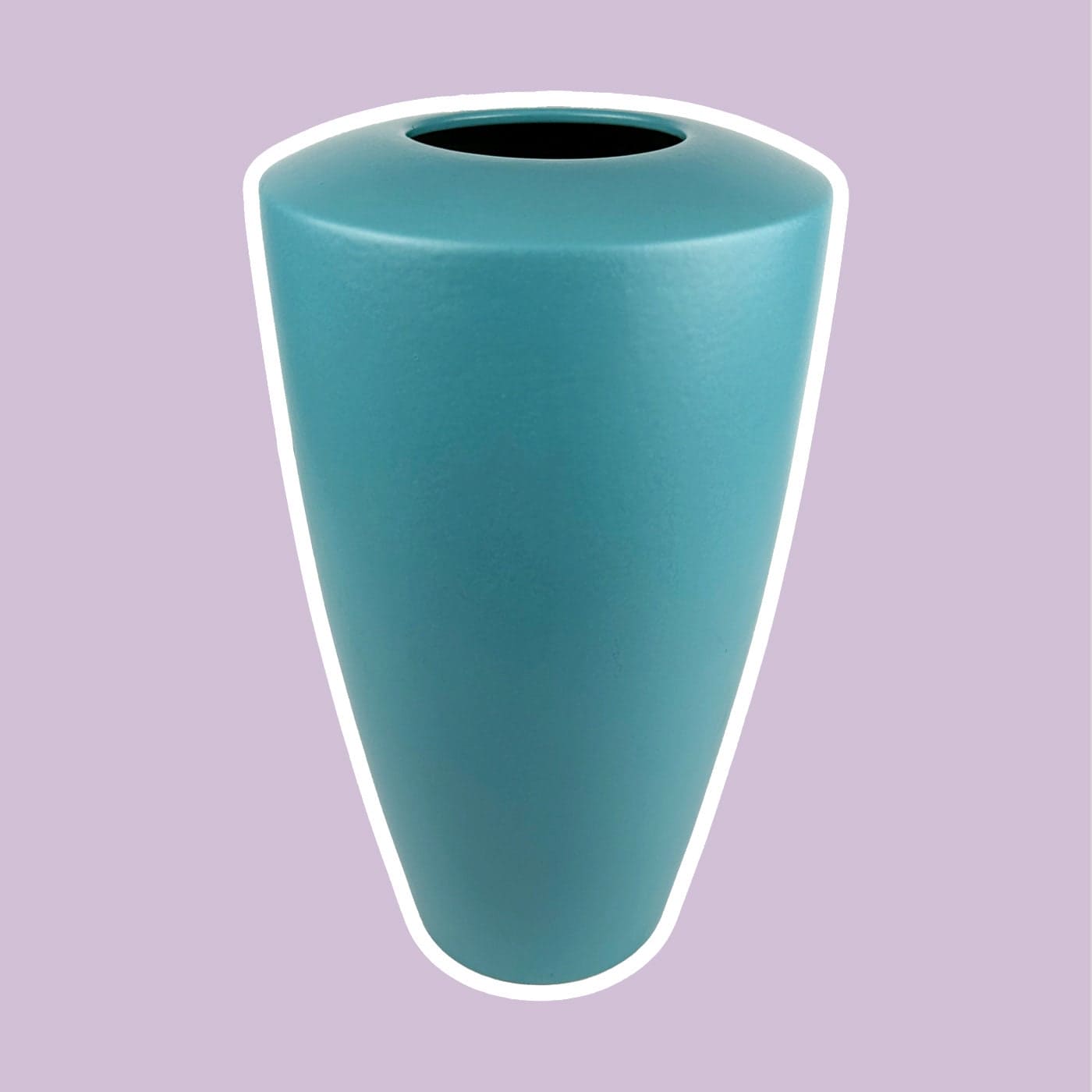 Grand vase ASA des années 90 Turquoise Vert Provence Sélection Vase à fleurs Essence Céramique Memphis Milano Allemagne Postmoderne