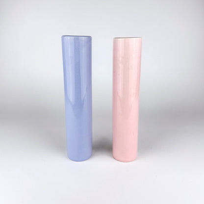 Vintage Vase Set of 2 Ikea Pastel 1990s Solifleur Ceramic Pair Lilac Pink