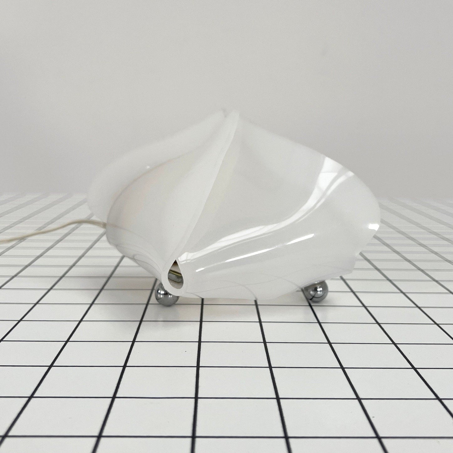 Folded plastic wall or table lamp, 1980s vintage