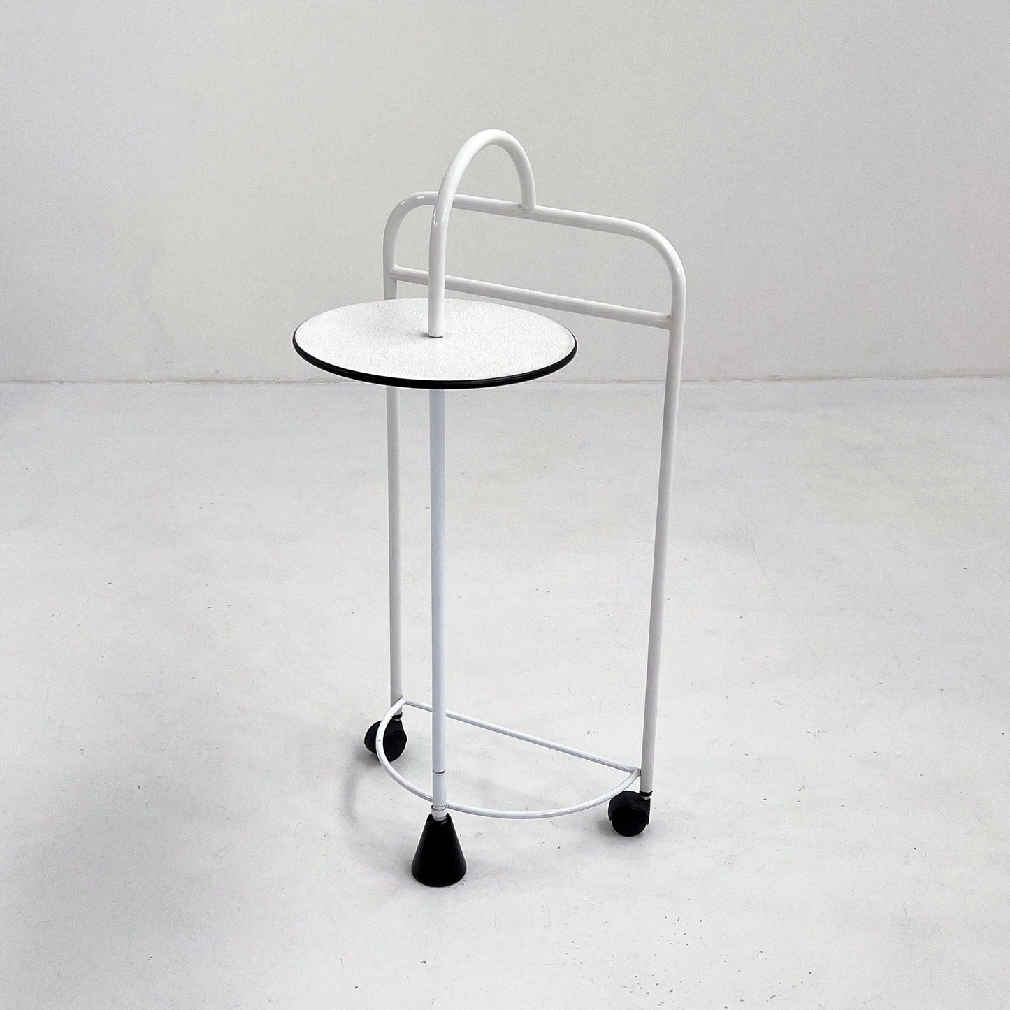 Table d'appoint de salle de bain et porte-serviettes, vintage années 1980