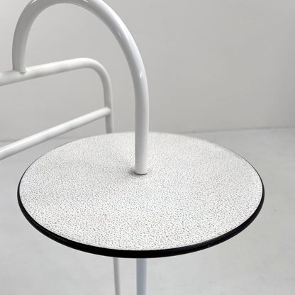 Table d'appoint de salle de bain et porte-serviettes, vintage années 1980