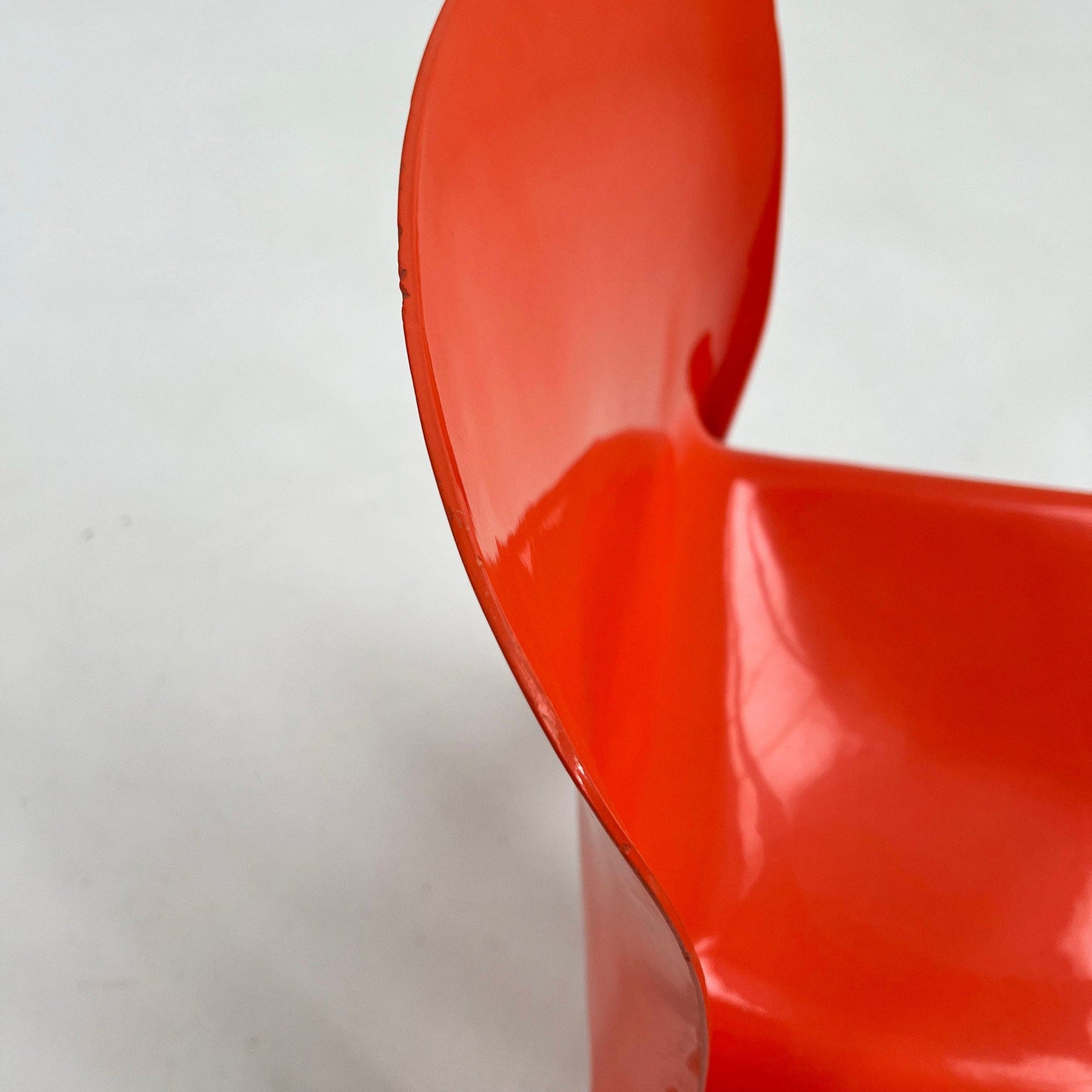 Orange Selene chair by Vico Magistretti for Artemide, 1970s vintage