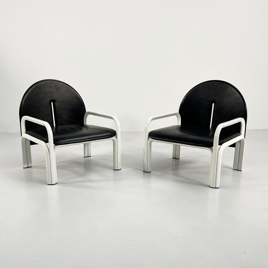 Set of 2 L Armchairs by Gae Aulenti for Knoll International, 1970s Vintage