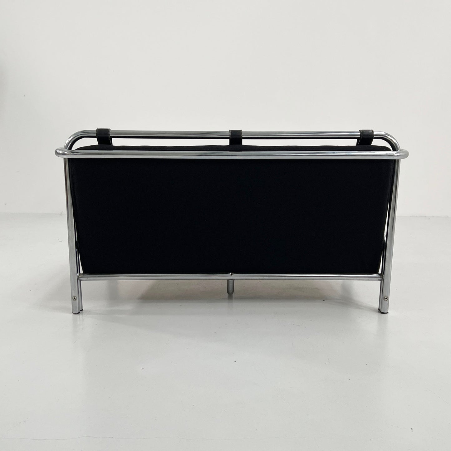 Stringa 2-Sitzer Ledersofa von Gae Aulenti für Poltronova, 1960er Vintage