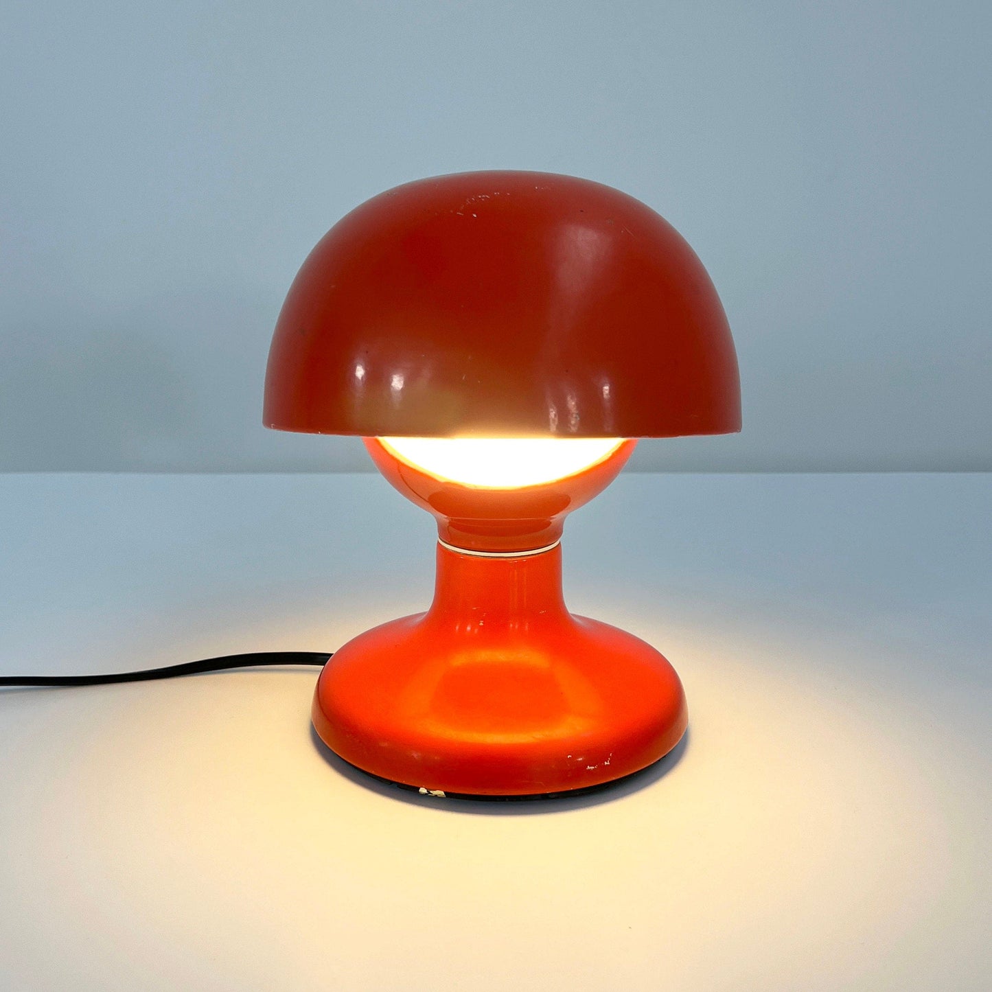 Red Jucker 147 table lamp by Tobia and Afra Scarpa for Flos, 1960s vintage