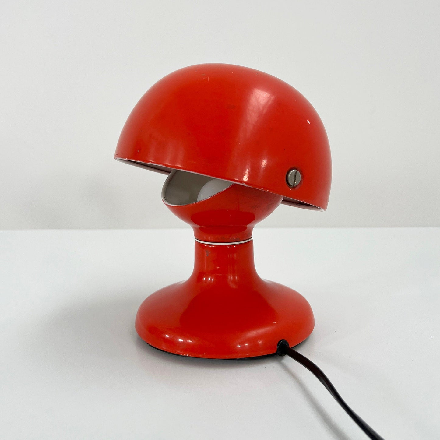 Red Jucker 147 table lamp by Tobia and Afra Scarpa for Flos, 1960s vintage