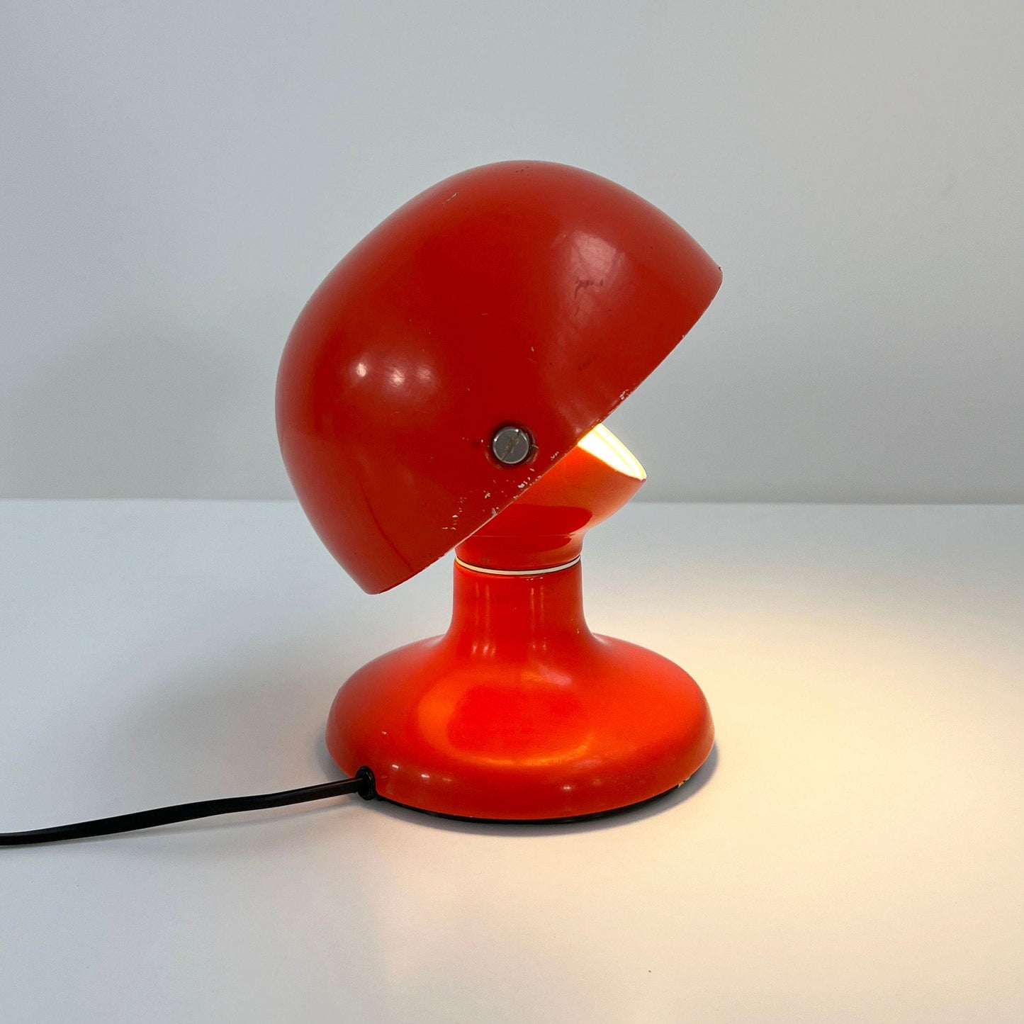 Red Jucker 147 table lamp by Tobia and Afra Scarpa for Flos, 1960s vintage