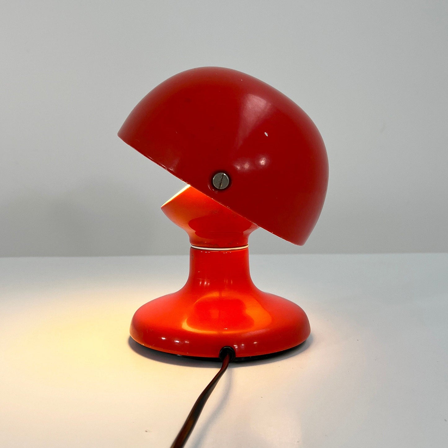 Red Jucker 147 table lamp by Tobia and Afra Scarpa for Flos, 1960s vintage