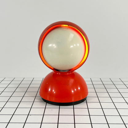 Red Eclisse table lamp by Vico Magistretti for Artemide, 1960s vintage