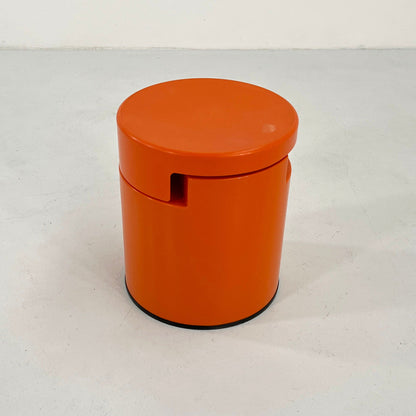 Orange Rolle Hocker von Ilma Italien, 1970er Vintage