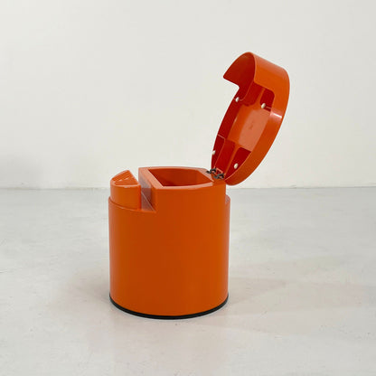 Orange roll stool by Ilma Italy, 1970s vintage