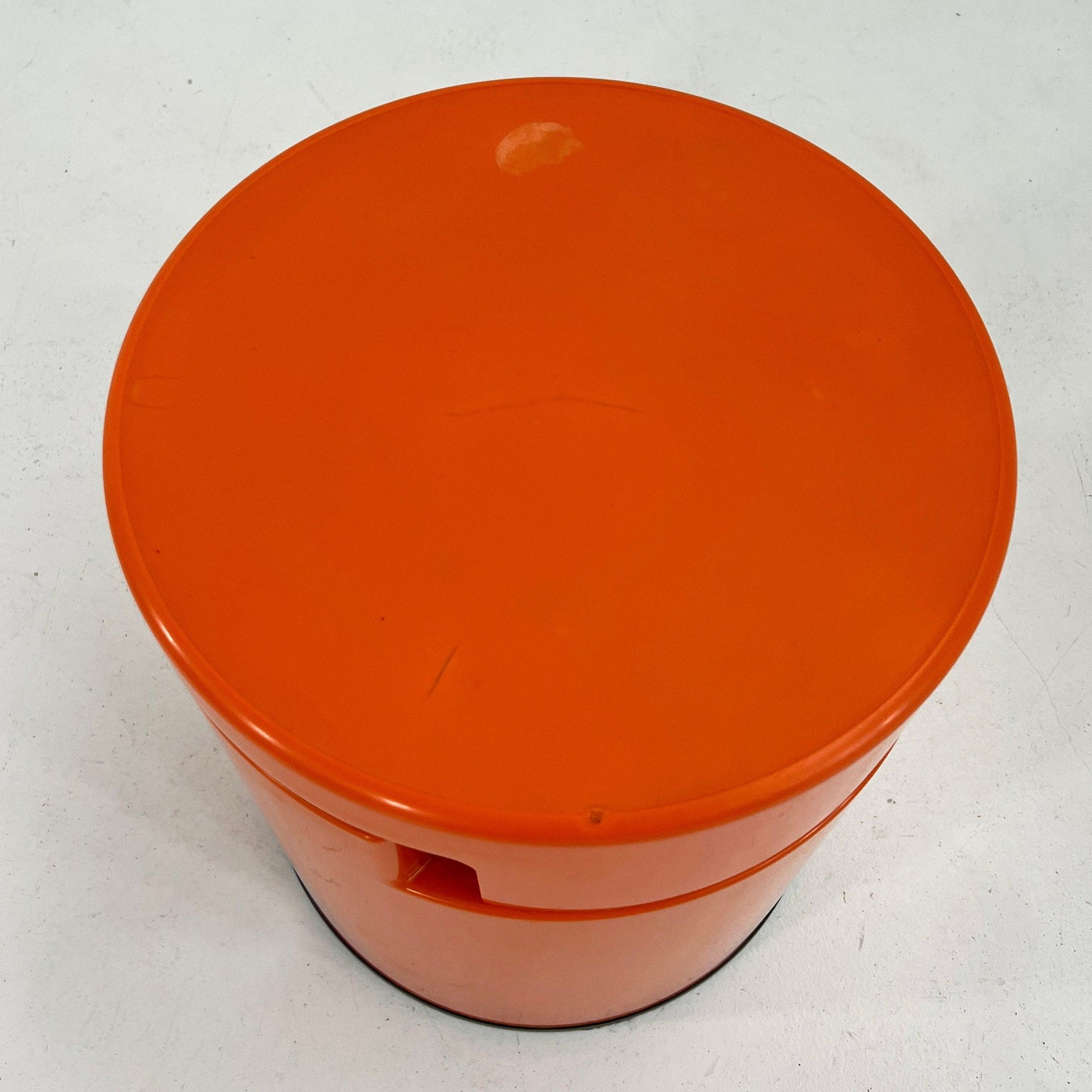 Orange Rolle Hocker von Ilma Italien, 1970er Vintage