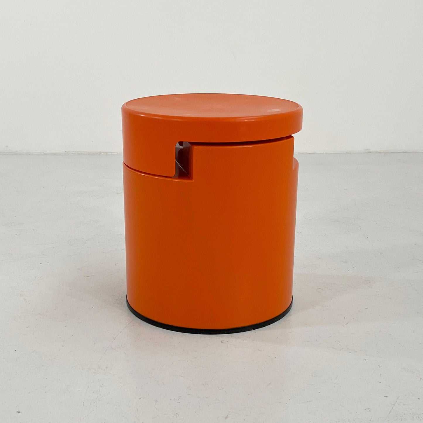 Orange roll stool by Ilma Italy, 1970s vintage