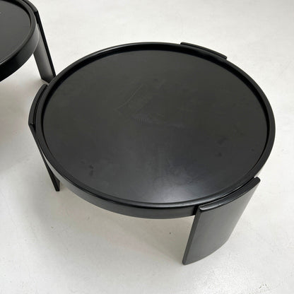 Set of 2 large reversible nesting tables by Gianfranco Frattini for Cassina, 1960s vintage