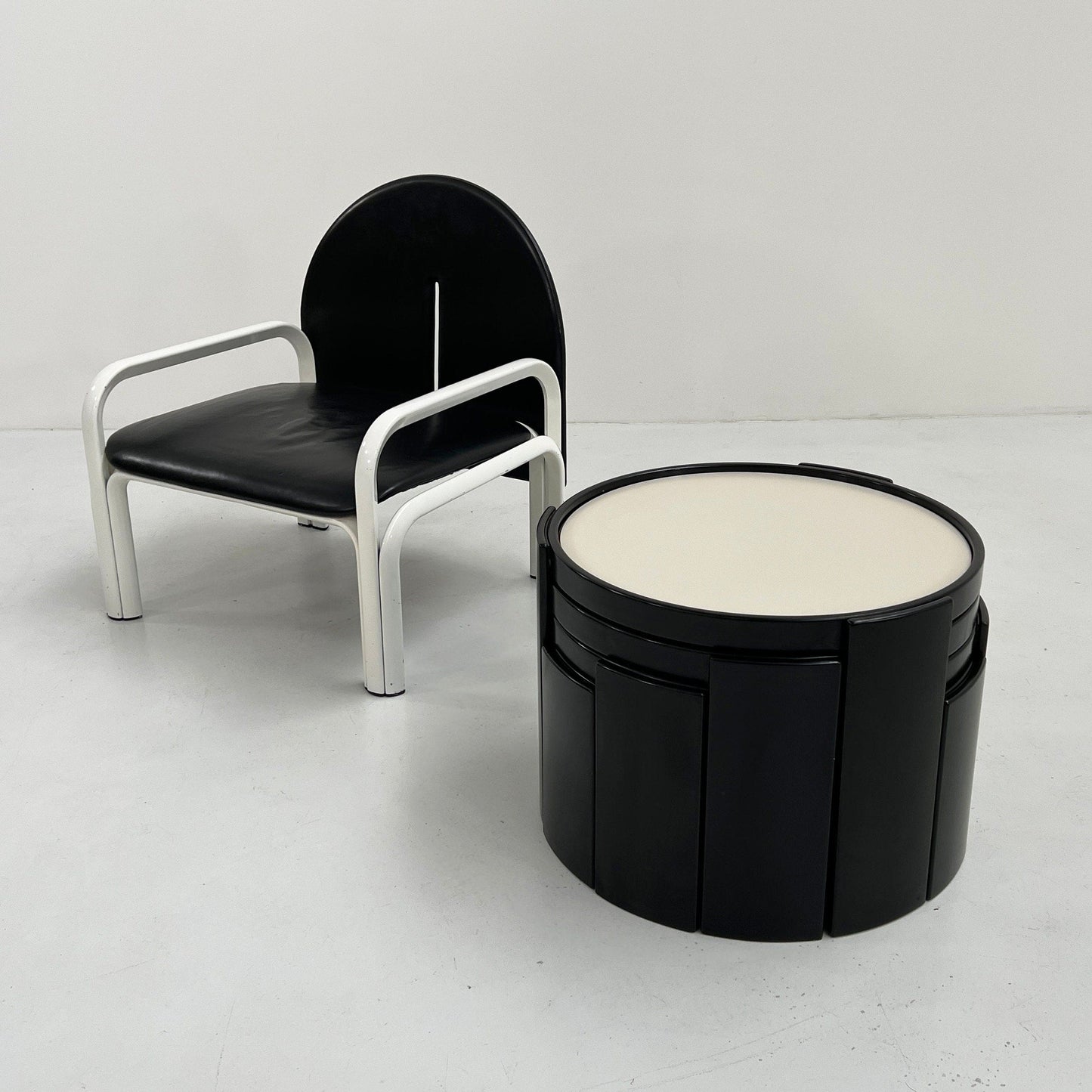 Set von 2 großen reversiblen Nesting-Tischen von Gianfranco Frattini für Cassina, 1960er Vintage