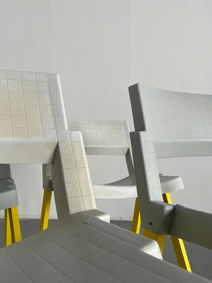 Set von 4 Postmodern 'City' Chairs von Paolo Orlandini und Roberto Lucci für Lamm, 1980er Jahre Italien Vintage