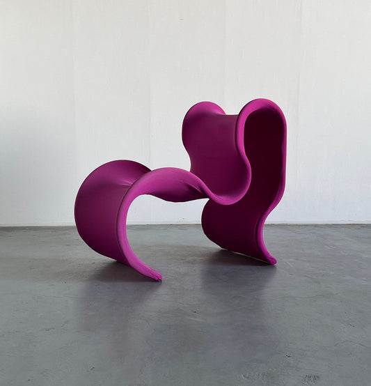 Large Fiocco armchair by Gianni Pareschi for Busnelli in pink, 1970s vintage