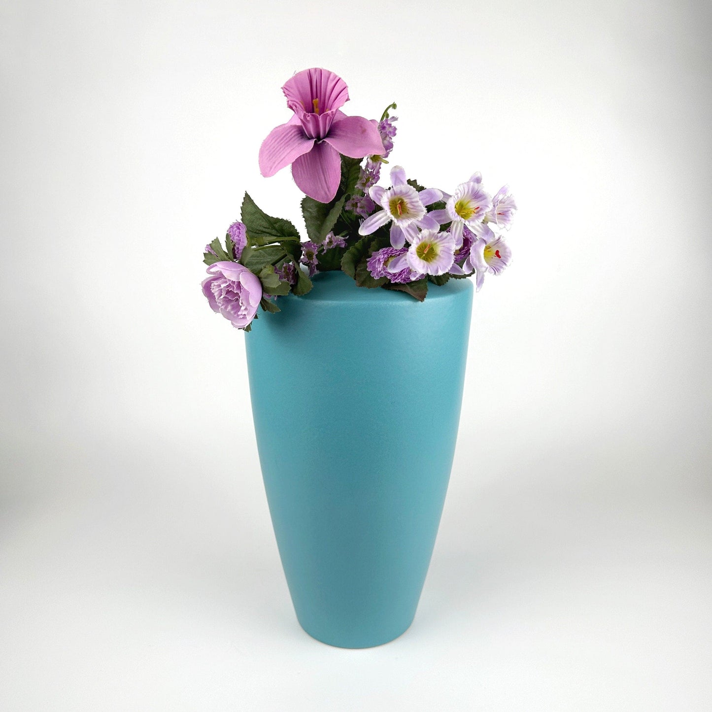 Grand vase ASA des années 90 Turquoise Vert Provence Sélection Vase à fleurs Essence Céramique Memphis Milano Allemagne Postmoderne