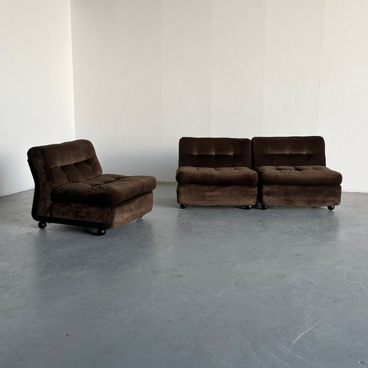 1 von 3 ikonischen 'Amanta' Stühlen von Mario Bellini für B&B Italia / Modernistisches Design Modular Sofa Module, 1970er Jahre Italien Vintage