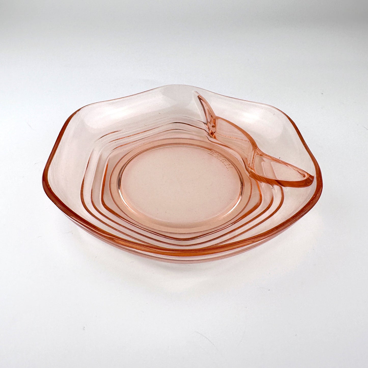 8 Rosalin Glas Kompott Schalen DRGM Art Deco 30er Kirsch Teller Rosa Obst DessertSchale Pressglas Rosa Teller 1930 1920 20er 1920er