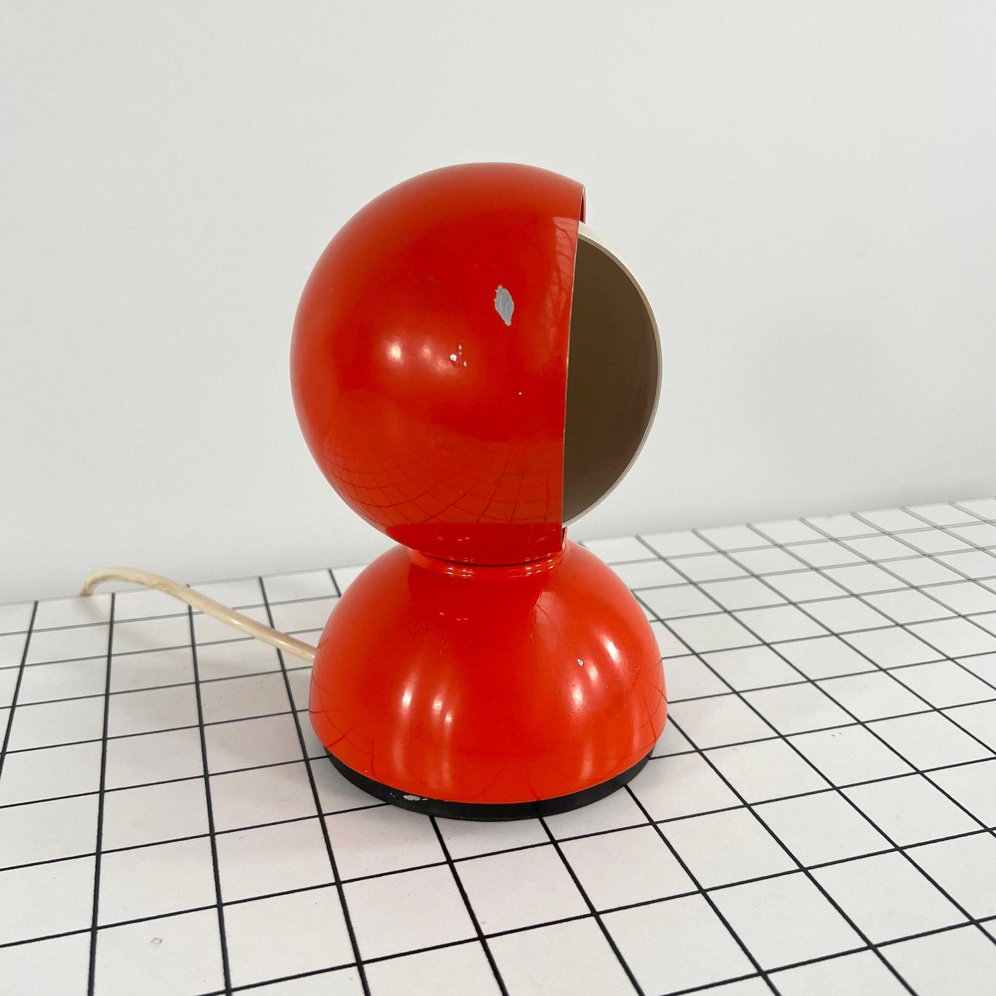 Red Eclisse table lamp by Vico Magistretti for Artemide, 1960s vintage