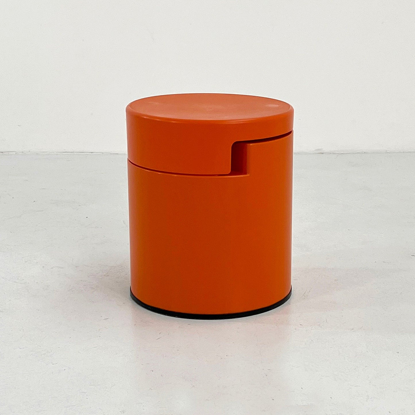 Orange roll stool by Ilma Italy, 1970s vintage