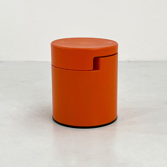 Orange roll stool by Ilma Italy, 1970s vintage