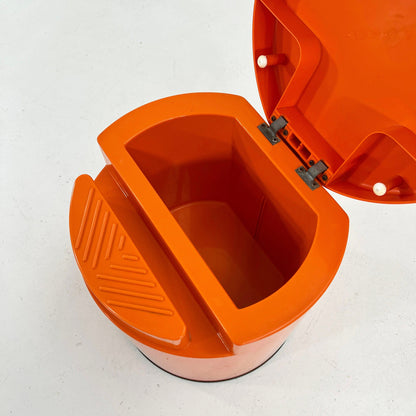 Orange Rolle Hocker von Ilma Italien, 1970er Vintage