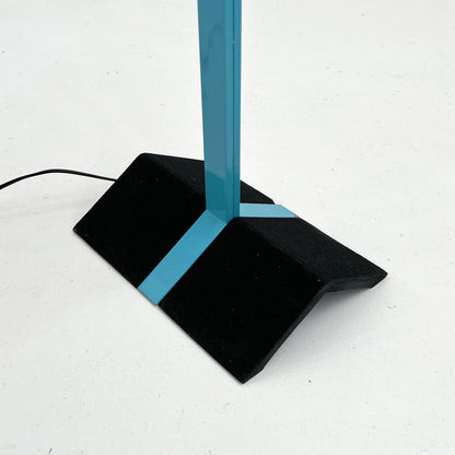 Postmodern Black and Blue Floor Lamp, 1980s Vintage