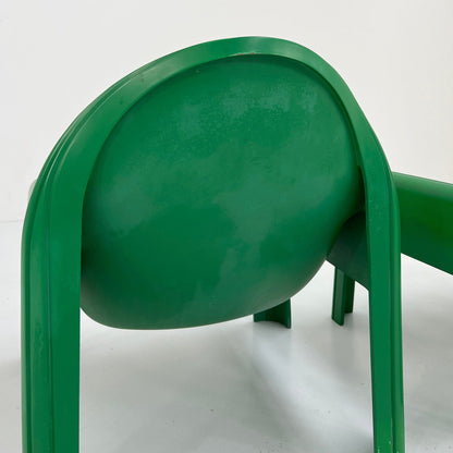 Set of 2 Green Model 4794 Lounge Chairs by Gae Aulenti for Kartell, 1970s Vintage