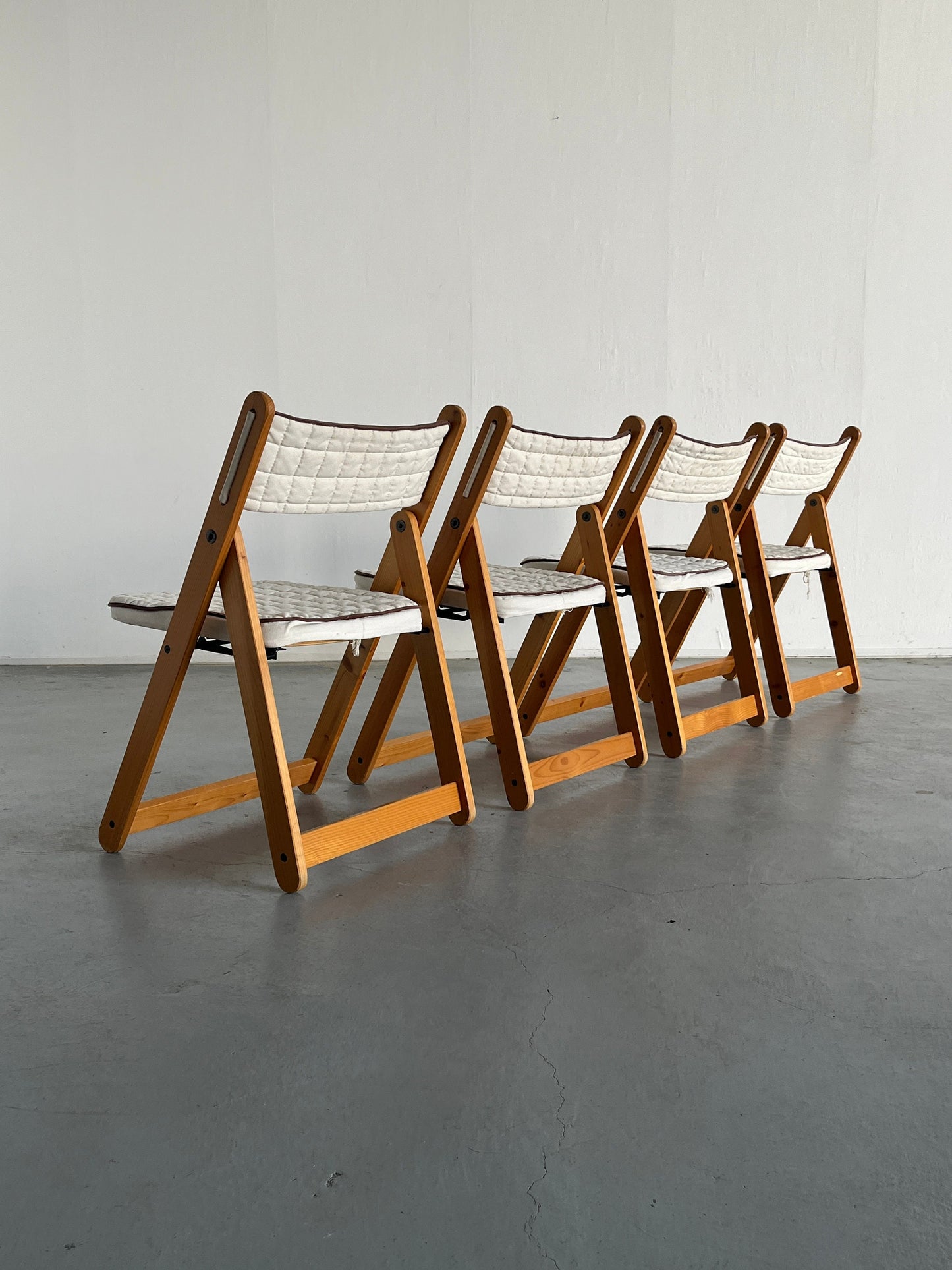 Ensemble de 2 chaises pliantes en bois massif Kon-Tiki de Gillis Lundgren pour IKEA, années 1970 / Chaises pliantes Ikea vintage