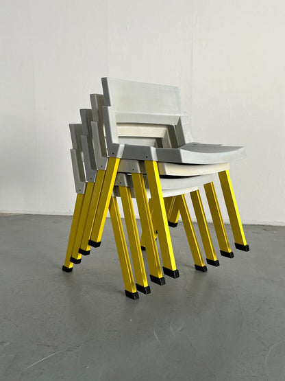 Set von 4 Postmodern 'City' Chairs von Paolo Orlandini und Roberto Lucci für Lamm, 1980er Jahre Italien Vintage