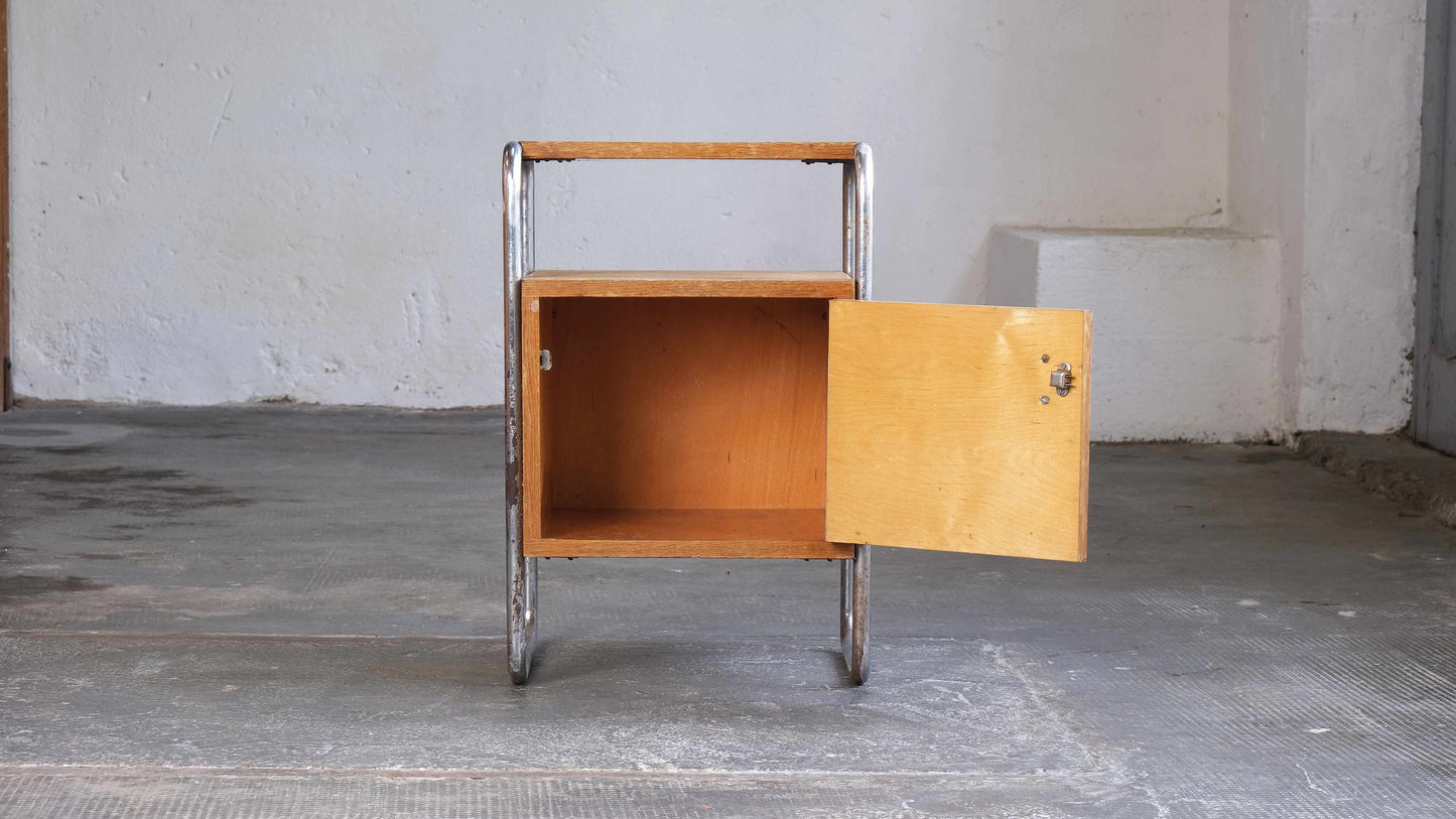 Bauhaus bedside table in need of restoration Vintage