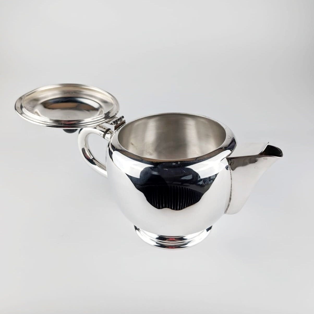 Silver Plated Art Deco Jug Coffee Tea Pot 1930 1950 Silver Italy Jug