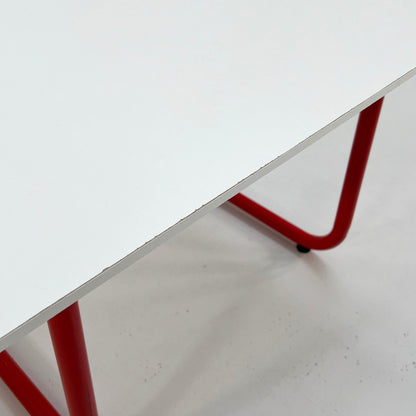 Red drawing table/desk by Joe Colombo for Bieffeplast, 1970s vintage