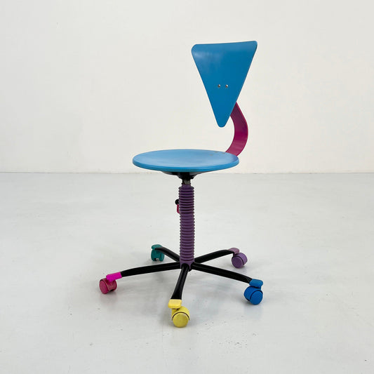 Postmodern desk chair model 8244 by Impact Germany, 1980s vintage